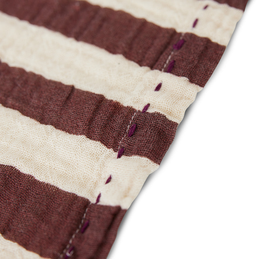 Stofservietter / burgundy stripe