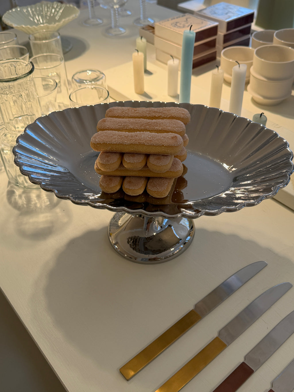 Stor opsats / stentøj-krom