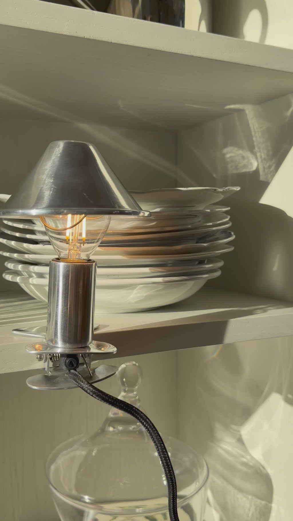 Klemmelampe / silver